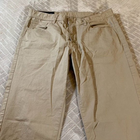 Armani Exchange Mens 34x28 Chino Pants Straight Jambe Droite Mid Rise Stretch - Picture 2 of 12